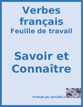 Preview of Savoir et Connaître French Verbs Worksheet 1