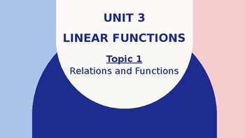 Preview of Savvas - Algebra 1 (3-1 Relations and Functions PPT)