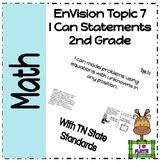 Savvas EnVision 2nd Grade Math - Topic 7 I Can Statements 