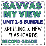 2nd Grade Savvas MyView Spelling & Sight Word Flashcards f