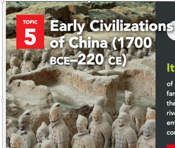 Preview of Savvas World History: Early Ages Topic 5 Early Civilizations of China questions