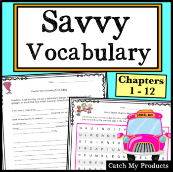 Preview of Savvy Vocabulary Novel Study