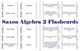 Saxon Algebra 2 Flashcards