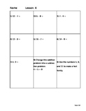 Saxon Math 5/4 Homework Paper Lesson 6