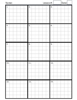 Preview of Saxon Math Blank Answering Sheet- High Contrast