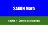 Saxon Math Course 1 Concept Assessments
