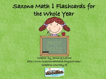 Preview of Saxon Math Flashcards - 1st Grade