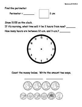 Saxon Math Morning Meeting Lessons 41 - 50-2 by MPH mom | TpT