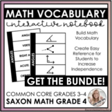 Saxon Math Vocabulary | Interactive Notebook