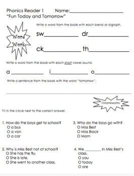 Preview of 2nd Grade Saxon Phonics Word Work/Comprehension for Decodable Readers Books 1-26