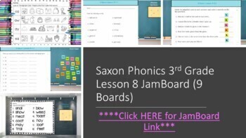 Preview of Saxon Phonics 3rd Grade Lesson 8-9 Jamboards Activities-Vowel Digraphs