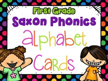 Preview of Saxon Phonics Alphabet Cards {First Grade Posters} {Many Background Designs}