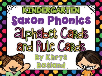 Saxon Phonics Alphabet Cards Kindergarten Posters All Rules Included