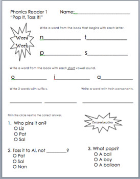 Preview of First Grade Saxon Phonics Decodable Readers 1-25 Word Work & Comprehension
