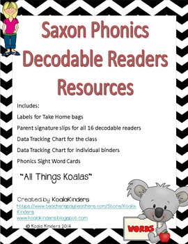 Preview of Saxon Phonics Decodable Readers Resource Pack K with Koala graphics