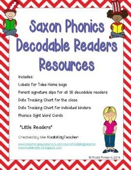 Preview of Saxon Phonics Resource Pack for Decodable Readers Kdg with Reading Kids