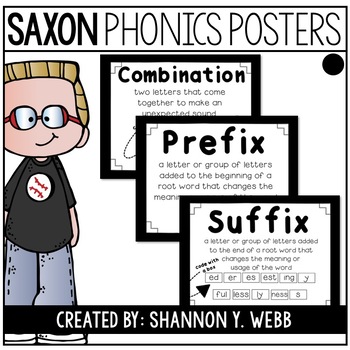 Preview of Saxon Phonics Posters (Black)
