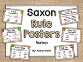 Saxon Phonics Rule Posters {burlap}