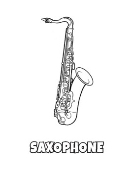 Preview of Free Coloring Sheet - Saxophone