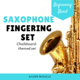 Saxophone Fingering Set {Chalkboard-Themed}