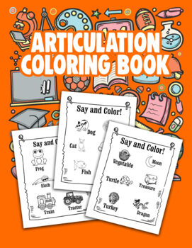 Preview of Say And Color Printable Pages Speech Sound Articulation