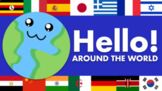 Say "Hello" in many languages with a sing-along song and video