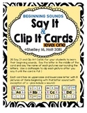 Say It & Clip It: Level One - Beginning Sounds Activity / Game