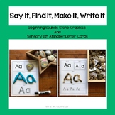 Say It, Find It, Make It, Write It with Letter Cards and B
