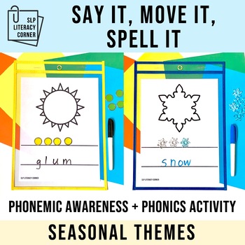 Preview of Say It, Move It, Spell It Phonemic Awareness and Phonics Activity
