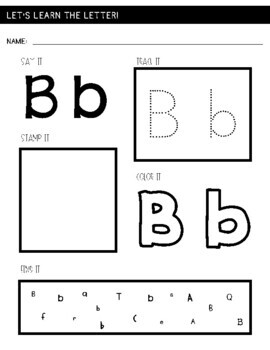 say it trace it stamp it color it find it letter recognition worksheets