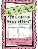 Say It In Style- 20 Editable Newsletter Templates