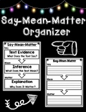 Say Mean Matter Text Dependent Analysis Anchor Chart and G