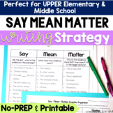 Say Mean Matter Writing Strategy