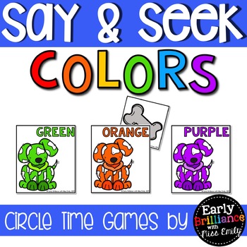 Preview of Say & Seek Circle Time Games (Hide and Seek) Colors Edition