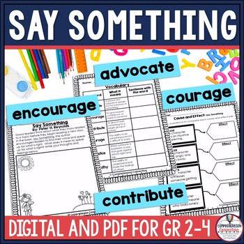 Preview of Say Something Reading and Writing Activities Social Emotional Learning Lessons