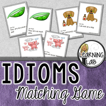 Preview of Idioms Matching Game - Figurative Language