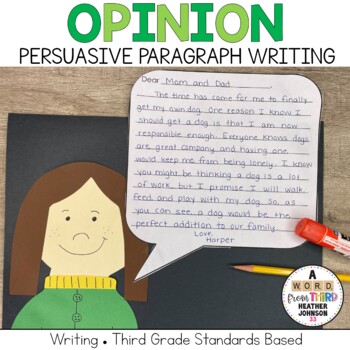 Preview of Opinion Persuasive Writing Paragraphs