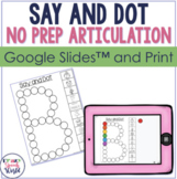 Articulation Dot Worksheets for Speech Therapy | Google Sl