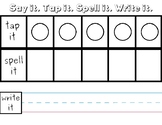 Say it. Tap it. Spell it. Write it. Orthographic Mapping Mat
