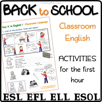 Classroom Language Say It In English Beginners By Pick N Teach