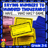 Saying Numbers Game | to Hundred Thousands | I Have Who Has?