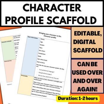 Preview of Scaffold for character profile