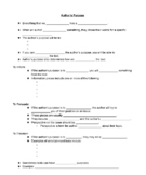 Scaffolded Author's Purpose Notes W/Answer Key- Fill in the Blank