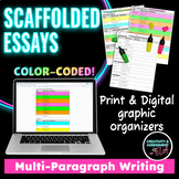 Scaffolded Essay Graphic Organizers | Multi-Paragraph Writ