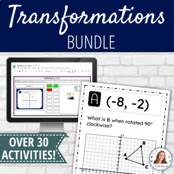 Preview of Scaffolded Geometric Transformations Unit and Activities