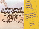 Scaffolded Graphic Organizers (with Sentence Stems) for 5 