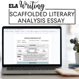 Scaffolded Literary Analysis Essay Template, Writing Suppo