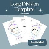 Scaffolded Long Division Templates  (2 by 1 digit)