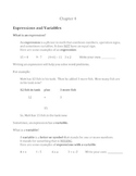 Scaffolded Math Notes: Expressions, Equations, Inequalities