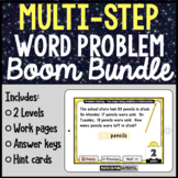 Scaffolded Multi-step Word Problems | Boom™ Card Bundle (4